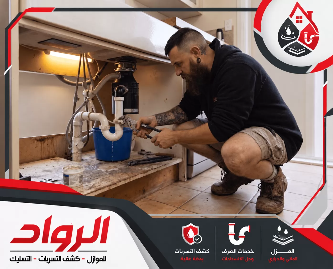 إصلاح تسريبات المياه في المزاحمية 0562647138 شركة الرواد للصيانة إصلاح تسربات أسفل الأحواض وفحص مواسير الصرف ومعالجة الأعطال باحترافية.