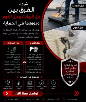 الفرق بين عزل الرولات وعزل الفوم ودورهما في الحماية